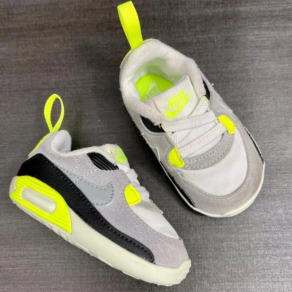 Nike Air Max 90 Crib Shoes Infant Size 3c Slip On Suede Baby Shoes